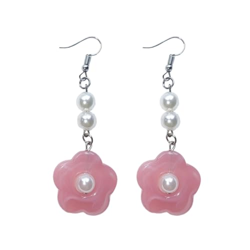 Ruary Ohrringe mit geometrischen Perlen und Blumen, glänzend, handgefertigt, leicht, Modeschmuck, 1 Paar, Siehe Beschreibung von Ruarby