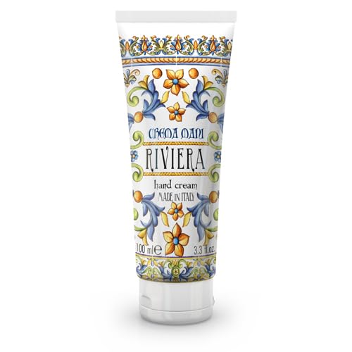 Le Maioliche - Handcreme RIVIERA - 100 ml - Made in Italy - Noten von schwarzen Johannisbeeren, Iris, Jasmin, Orangenblüten, Vanille, Patschuli von Rudy Profumi