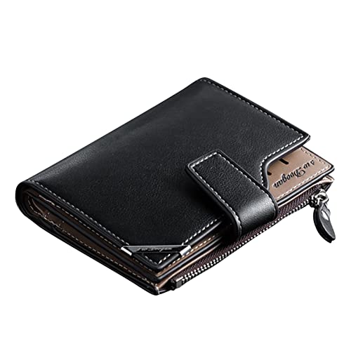 Rumity Geldbörse Herren Leder mit Schutz – Portemonnaie Herren Hochformat– Geldbeutel Portmonee Wallet Brieftasche Männer Portmonaise Men Wallet Personalisiert von Rumity