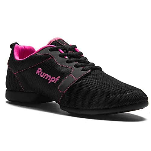 RUMPF Mojo Sneaker Schwarz/Pink 36,5/37 Damen Atmungsaktiver Tanzschuh Dance Now von Rumpf