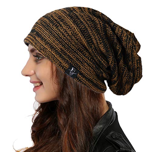 Ruphedy Damen Beanie Mütze Winter Long Oversized Slouchy Beany Strickmütze B08 (B5001-Ingwer) von Ruphedy