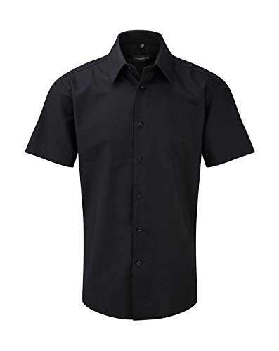 Russell Collection Kurzarm Oxford-Hemd R-923 m Shirt Gr. M, schwarz - schwarz von Russell Collection