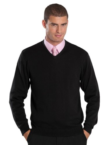 Russell Europe: V-Neck Knit-Pullover R-710M-0, Größe:M;Farbe:Black von Russell Collection