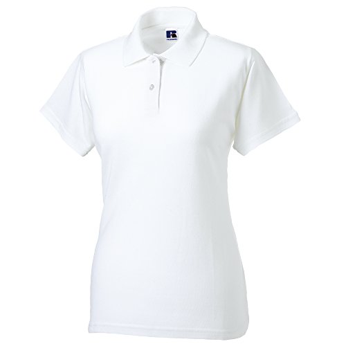 Russell Damen Polo Shirt Europe Klassik Kurzarm (L - 40) (Weiß) von Russell