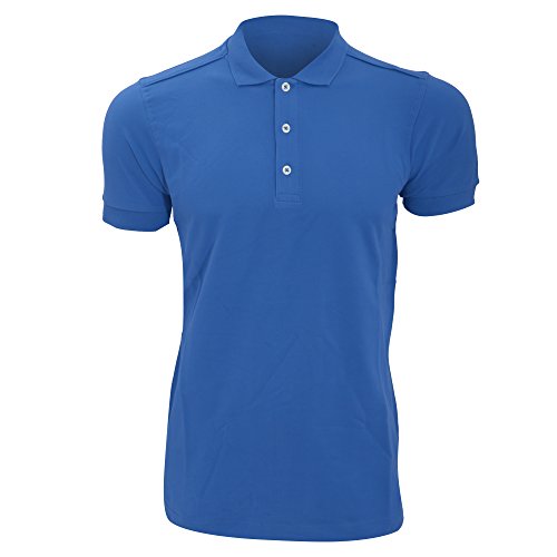 Russell Herren Stretch Polo-Shirt, Kurzarm (S) (Azurblau) von Russell