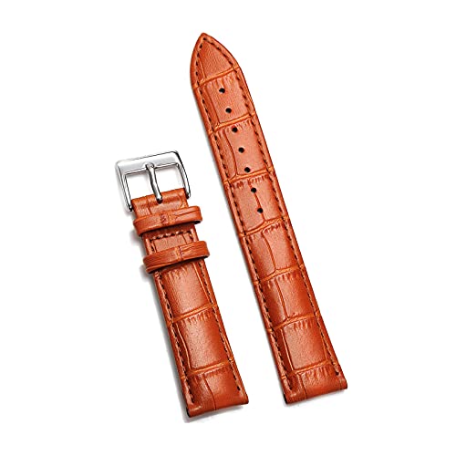 12-24mm Männer Frauen Buntes Echtes Leder Bambus Muster Uhrenarmband Edelstahl Pin Verschluss Uhr Armband Armband, 24mm. von Ruthlessliu