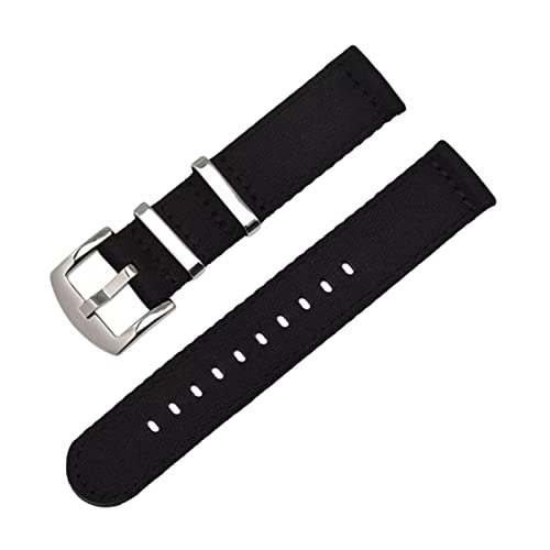 18mm-24mm hochdichtes Nylon Segeltuch-Armband, Schnellverschluss, klassisches einfarbiges Uhrenarmband für analoge Quarzuhren, mechanische Uhren, 22mm von Ruthlessliu