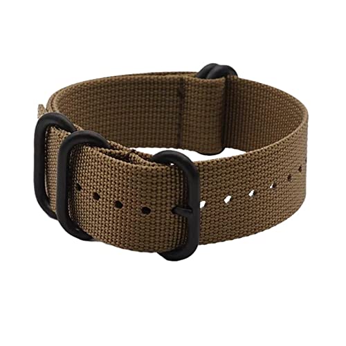 20mm-22mm Herren Sport Canvas Uhrenarmband für Herren Analog Quarzuhr Armband Zubehör, 20mm von Ruthlessliu