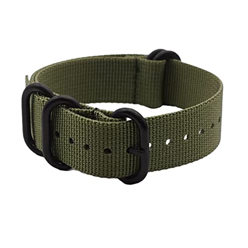 20mm-22mm Herren Sport Canvas Uhrenarmband für Herren Analog Quarzuhr Armband Zubehör, 20mm von Ruthlessliu