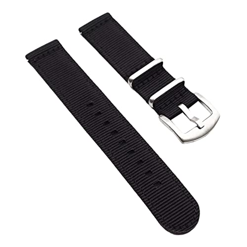 20mm-22mm Nylon Armband mit Schnellverschluss Komfortables Uhrenarmband-Zubehör für analoge Quarzuhren, 20mm von Ruthlessliu