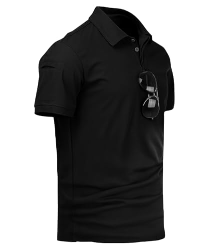 Poloshirt Herren Schnelltrocknend Atmungsaktiv - Kurzarm Basic Fit für Golf, Sport und Freizeit | Hochwertiges Sommer Shirt mit Premium Passform Schwarz XL Poloshirt Herren Schnelltrocknend Atmungsaktiv - Kurzarm Basic Fit für Golf, Sport und Freizeit | Hochwertiges Sommer Shirt mit Premium Passform Schwarz XL von Rvinroo