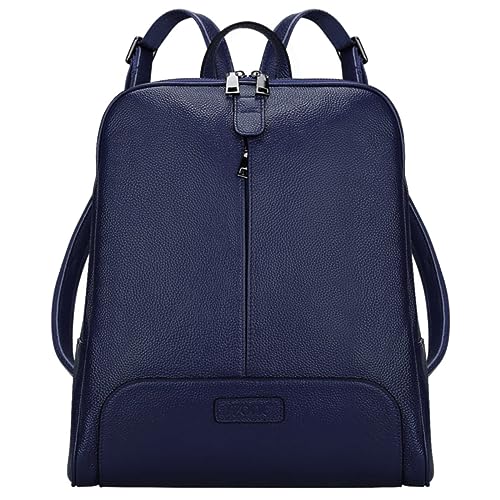 S-ZONE 14 inch Laptop Frauen Echtes Leder Rucksack Reisetasche von S-ZONE