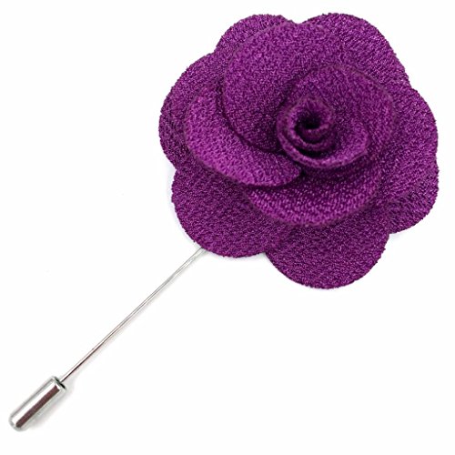 Assorted Fashion Herren Revers Blumen handgemachte Boutonniere Stick Pin Hochzeit neu (Purple02) von S&W SHLAX&WING