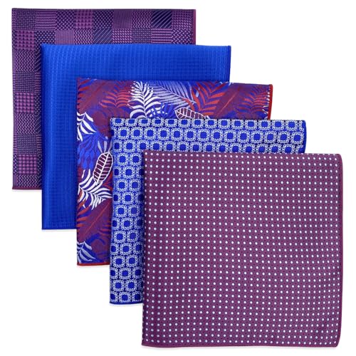 S&W SHLAX&WING 5 Pieces Assorted Herren Einstecktücher Handkerchiefs Set 76 von S&W SHLAX&WING