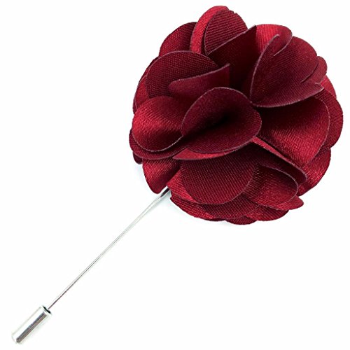 S&W SHLAX&WING Assorted Fashion Herren Revers Blumen handgemachte Boutonniere Stick Pin Hochzeit neu (Red01) von S&W SHLAX&WING
