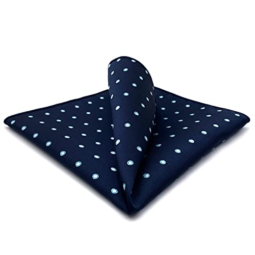 S&W SHLAX&WING Blau Herren Einstecktücher Punkte Dotty Geschäftsanzug for Suit Jacket 32cm von S&W SHLAX&WING