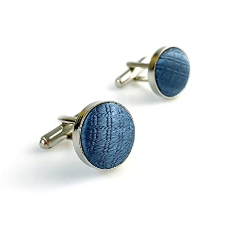 S&W SHLAX&WING Krawatte für Herren Steel Blue Matching Cufflink Only von S&W SHLAX&WING