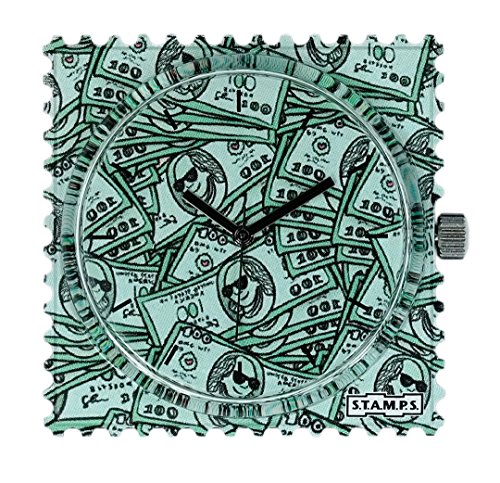 S.T.A.M.P.S. Stamps originelle Uhr Zifferblatt wasserfest - Motiv Las Vegas - 104831 - Quarzuhrwerk mit Analoganzeige Sammeluhr von S.T.A.M.P.S.