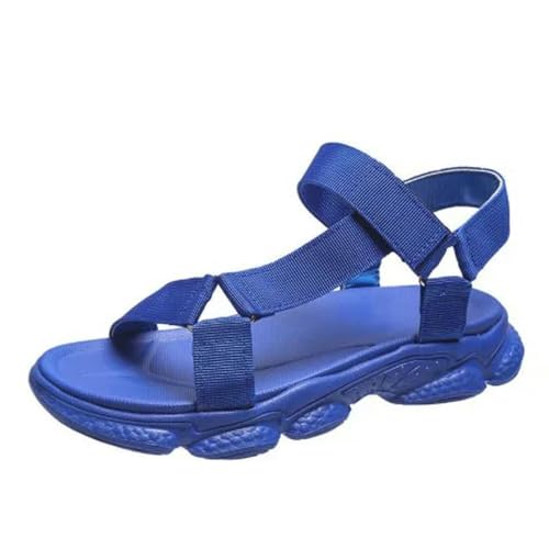 S8DOCFAF Bunte Strandsandalen mit Keilabsatz, Sommer-Damenmode, atmungsaktiv, große Größe, Schuhe mit weichen Sohlen, Hausschuhe mit dicken Sohlen, große Größe von S8DOCFAF