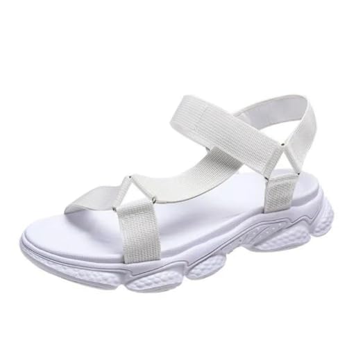 S8DOCFAF Bunte Strandsandalen mit Keilabsatz, Sommer-Damenmode, atmungsaktiv, große Größe, Schuhe mit weichen Sohlen, Hausschuhe mit dicken Sohlen, große Größe von S8DOCFAF