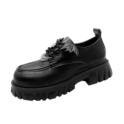 S8DOCFAF Damen-Punk-Stil, Modeschuhe, Herbst, neue Goth-Damenschuhe, dicke Sohle, wasserdichte Plattform-Ketten-Damenschuhe von S8DOCFAF