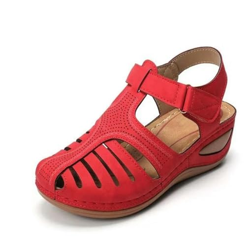 S8DOCFAF Neue Damen-Sandalen, Premium-Flachschuhe, lässig, weiche Sohle, Strandkeil, modische Damenschuhe von S8DOCFAF