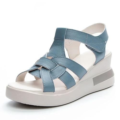 S8DOCFAF Neue Damen-Sandalen mit dicker Sohle, 2024, modische Keil-High-Heel-Sandalen für Damen, lässige Sommerschuhe von S8DOCFAF