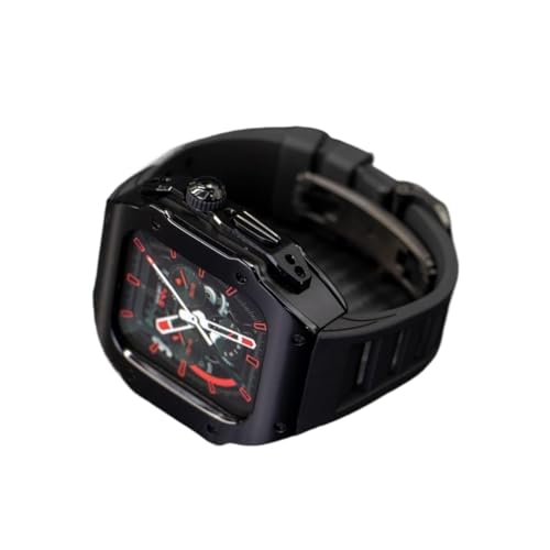 SAAWEE 44 mm, 45 mm, 49 mm, robustes Edelstahl-Gehäuse, Gummi-Uhrenarmband, DIY-Mod-Kit, für Apple Watch Ultra 8, 7, 6, 5, 4, SE-Serie, Ersatzzubehör, 49 mm, Achat von SAAWEE