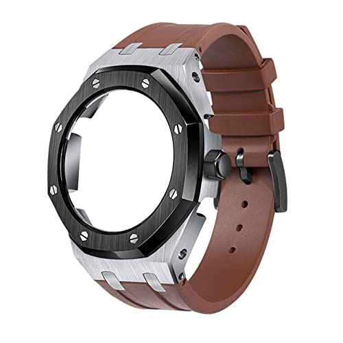 SAAWEE 5. Generation Uhrenlünette, Fluorkautschuk-Armband, Nachrüstsatz für Herren für GA-2100/GA-2110 Mod, Einheitsgröße, Achat von SAAWEE