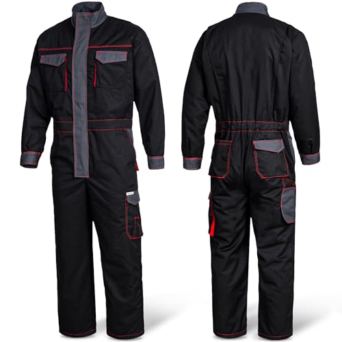 SAFETYTEX Winteroverall - Warmer Winter Overall - gefüttert Arbeitsoverall -Thermo Overall - Arbeitskombi - Rallyoverall -Schutzanzug (L) von Safetytex