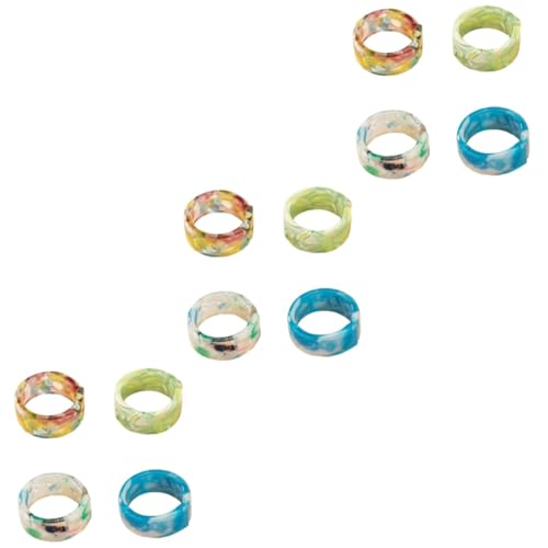 SAFIGLE 12 Stk Harzring Ringe Für Jugendliche Mädchen Damen Ringe Moderinge Kreativer Fingerring Herrenringe Dicke Kuppelringe Europäisch Und Amerikanisch Männer Und Frauen Schmücken Acryl von SAFIGLE