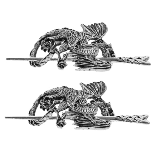 SAFIGLE 2 Stück Vintage Drachen Haarspangen Nordische Haarnadeln aus Metall für Damen und Herren Haarzubehör für Partys und Besondere Anlässe Stabiler und Symbolische Bedeutung SAFIGLE 2 Stück Vintage Drachen Haarspangen Nordische Haarnadeln aus Metall für Damen und Herren Haarzubehör für Partys und Besondere Anlässe Stabiler und Symbolische Bedeutung von SAFIGLE