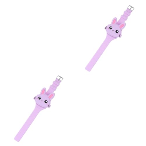 SAFIGLE 2St Uhrenspielzeug aus Silikon led Armbanduhr kinderuhren Kinder Digitaluhr Hasenspielzeug für Kinder Kaninchenspielzeug Spielzeuge Kinder beobachten Spielzeug Cartoon-Uhr Epoxid von SAFIGLE