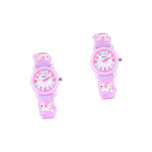 SAFIGLE 2St Zeichentrickuhr für Kinder studentische Armbanduhr Kinder schauen zu Digitale Uhren elegant kinderuhren Quarzuhr für Kinder Einhorn-Armbanduhr Ziemlich Anschauen Kleinkind STK von SAFIGLE