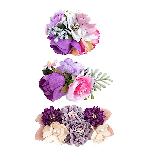 SAFIGLE 3 Stück Haarnadeln Blumen Haarspangen Künstlicher Blumen Kopfschmuck Kinder Kopfschmuck Blumen Zubehör Kinder Haarspangen Blumen Haarschmuck Simulierte Blumen von SAFIGLE