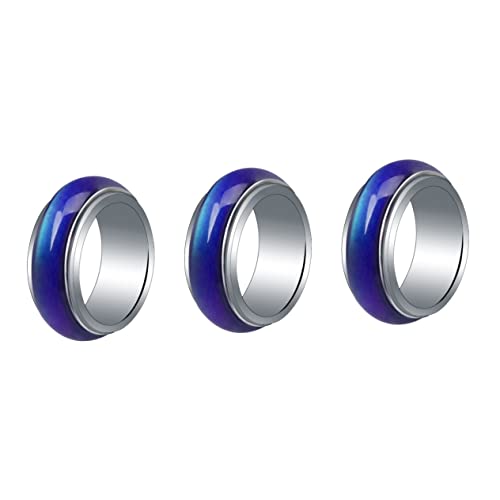 SAFIGLE 3St Thermochromer Ring Herrenschmuck Ring für Männer Herrenringe aus Edelstahl kinderringe schellenkranz kinder Gefühlsring Stimmungsringe Temperatur erfassen männlich Kupfer von SAFIGLE