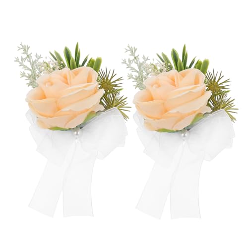 SAFIGLE 4 Stück Handgelenk Blumen Braut Accessoire Zarte Handgelenk Corsage Tragbare Handgelenk Corsage Tragbare Corsage Armband Dekorative Corsage Armband Verschleißfestes Corsagen von SAFIGLE