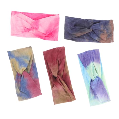 SAFIGLE 5 Stück Zopfbänder für Damen Elastisches Sport Stirnband Batik Design Atmungsaktive Haarband für Yoga und Fitness Haaraccessoires SAFIGLE 5 Stück Zopfbänder für Damen Elastisches Sport Stirnband Batik Design Atmungsaktive Haarband für Yoga und Fitness Haaraccessoires von SAFIGLE