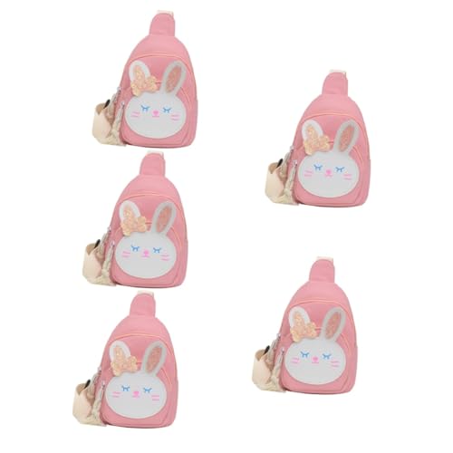 SAFIGLE 5St Brusttasche für Kinder kindertasche Kinder Tasche Geldbörse-Cartoon modische Tasche Persönlichkeit Gürteltasche Schultertasche Umhängetasche Mädchen Taschen Polyester von SAFIGLE