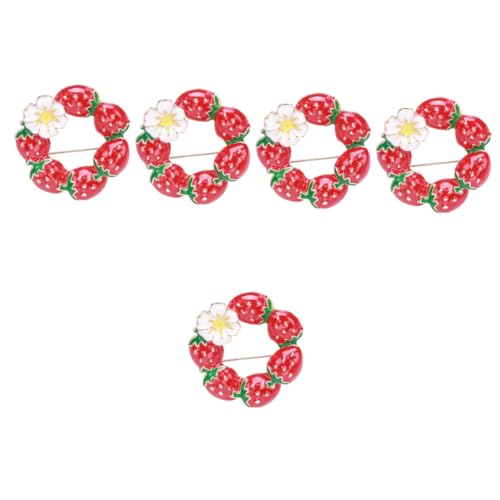 SAFIGLE 5St Erdbeer-Brosche abstecknadeln pinns Kleidung im koreanischen Stil für Frauen Kleider für Erdbeeren Pin-Rucksack Schalnadel Zubehör Korsage Abzeichen Stift von SAFIGLE