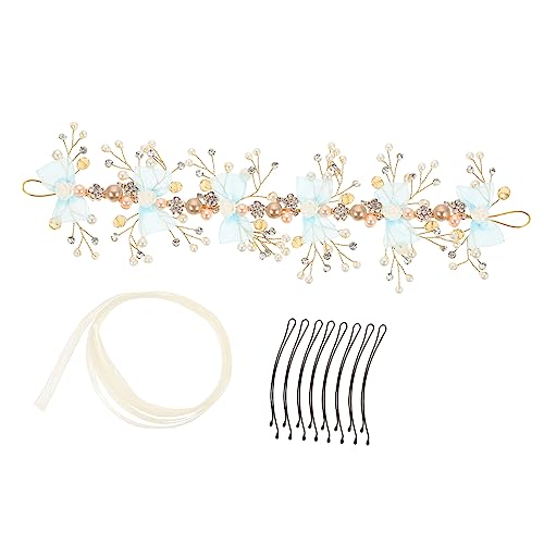 SAFIGLE 5st Krone Haarschmuck Für Kinder Blumen Für Haare Ornament-stirnband Blumen Haarkranz Haarranken Blumenmädchen Haarschmuck Mädchenschmuck Blumendekoration Haarteil Perle Netz Braut von SAFIGLE