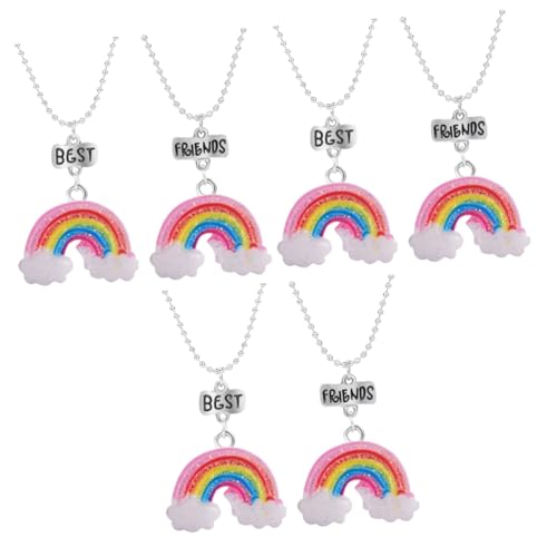 SAFIGLE 6 Stk Geschenkkette für Kinder Halskette mit Anhänger Schmuckherstellung party geschenke für kinder friendship necklace eine Halskette Halsketten Halskette mit Kinderanhänger von SAFIGLE