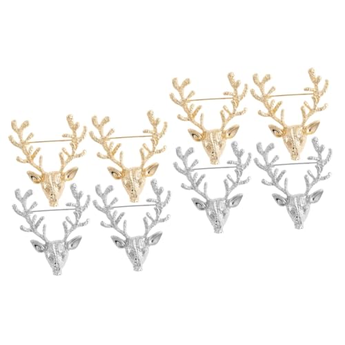 SAFIGLE 8 Stk Sika hirsch kopf brosche elegant abstecknadeln Rentier-Weihnachtsbrosche Geburtstagsgeschenke für Männer dekorative Stifte Geschenke für kleine Geschenke Abzeichen für Frauen von SAFIGLE