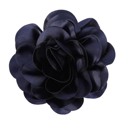 SAFIGLE Satin Blumenbrosche Große Blumenbrosche Blumenbrosche Für Kleid Broschennadeln Für Damen Modische Damenbrosche Partybrosche Blumenbrosche Kleine Party Corsage von SAFIGLE