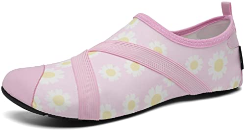 SAGUARO Damen Herren Badeschuhe Wasserschuhe Schwimmschuhe Männer Frauen Barfußschuhe für Strand,Pool,Meer,Wassersport,Surfen,Aqua Cycling,Segeln,Bootfahren,Windsurfen, Rouge Rosa, 38/39EU von SAGUARO