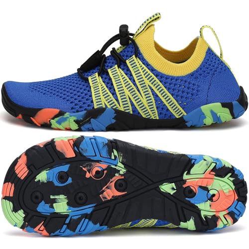 SAGUARO Badeschuhe Kinder Schwimmschuhe rutschfest Wasserschuhe Aquaschuhe Schnell Trocknend Strandschuhe Wassersportschuhe für Jungen Mädchen Navy Blau, Gr.29 EU von SAGUARO