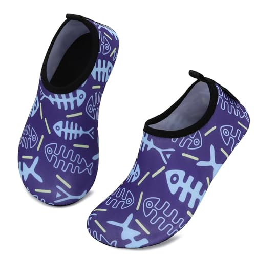 SAGUARO Badeschuhe Kinder Strandschuhe Schwimmschuhe Jungen Mädchen Wasserschuhe Aquaschuhe Kleinkind Barfußschuhe für Schwimmbad(069 Blau,22/23 EU) von SAGUARO