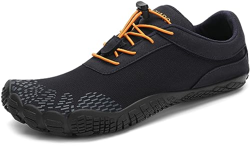 SAGUARO Barfußschuhe Herren Damen Zehenschuhe Ultraleicht Bequem Traillaufschuhe rutschfest Atmungsaktiv Barfussschuhe mit Breiter Zehenbox für Training Fitness, Fichten Blau, 37 EU von SAGUARO