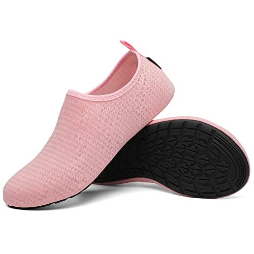 SAGUARO Damen Herren Hüttenschuhe rutschfest Hausschuhe Leicht Hausschuhe/Pantoffeln Rosa 38/39 EU von SAGUARO