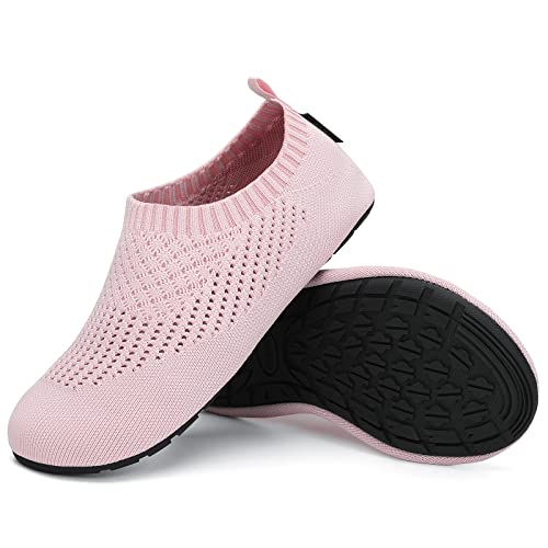 SAGUARO Herren Damen Weiche Pantoffeln Hausschuhe Slip On Bequeme Pantoffeln rutschfest Slipper Indoor Outdoor Pink 36/37 EU von SAGUARO